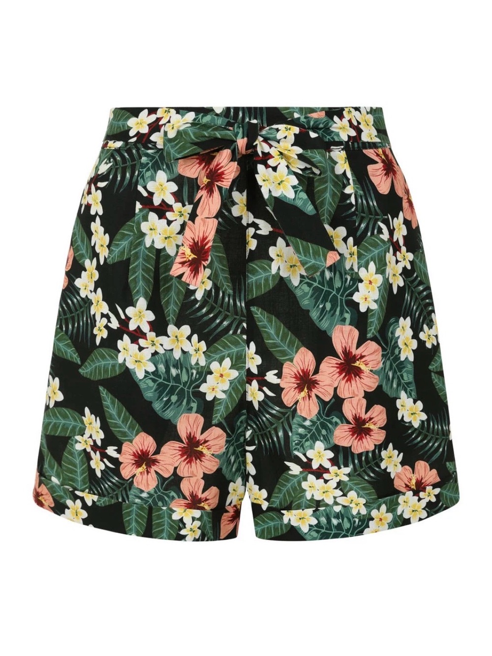 NWT Banned Maya Tropical high wasted shorts with tie 2X